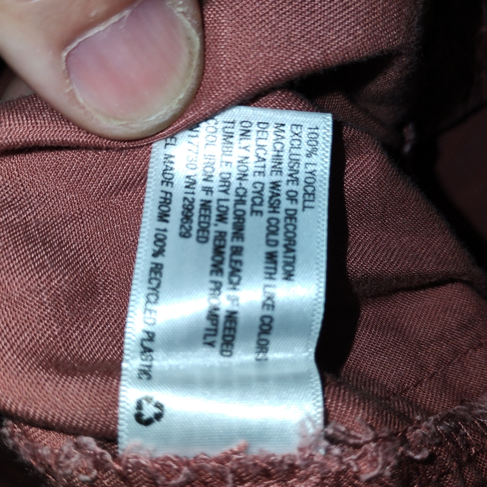 Knox Rose Paprika Red Side Patchwork Striped Relaxed Joggers 100% Lyocell SZ L - Picture 4 of 6